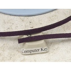 Faux Suede cord, 3mm wide, Deep Purple, per metre