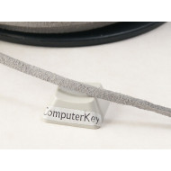 Faux Suede cord, Light Grey, 3mm wide, per metre
