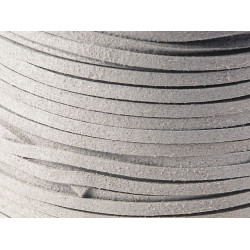 Faux Suede cord, Light Grey, 3mm wide, per metre