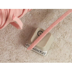Faux Suede cord, Pink, 3mm wide, per metre