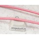 Faux Suede cord, 2.5mm wide, Hot Coral, per metre