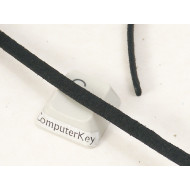 Faux Suede Cord, 4mm wide, Black, per metre