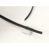 Faux Suede Cord, 4.6mm wide, Black, per metre