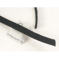 Faux Suede Cord, 5.5mm wide, Black, per metre