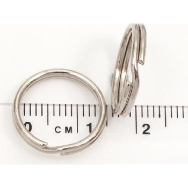 Split Ring, 15mm, Nickel plated, each