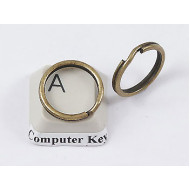 Split Ring, 15mm, Antiqued Brass plated, each