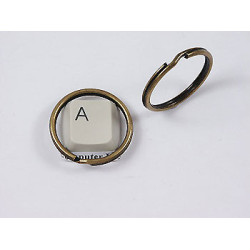 Split Ring, 25mm, Antiqued Brass plated, each