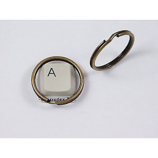 Split Ring, 25mm, Antiqued Brass plated, each