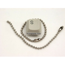 Ball Chain 4inch x 2.4mm Key Ring, Tag, each 