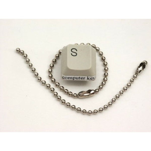 Ball Chain 4inch x 2.4mm Key Ring, Tag, each 