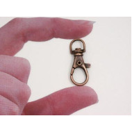 35mm Lobster Clasp, ant. copper, each