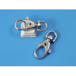 Heavy 38mm Lobster Clasp, nickel plate, each