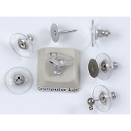 Discie stabiliser back, lge hole, Nickel free, pair