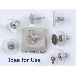 Discie stabiliser back, lge hole, Nickel free, pair