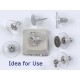 Discie stabiliser back, lge hole, Nickel free, pair
