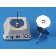 Post, 10mm Flat Pad, Stainless Steel, per pair