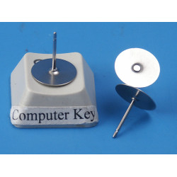 Post, 10mm Flat Pad, Stainless Steel, per pair