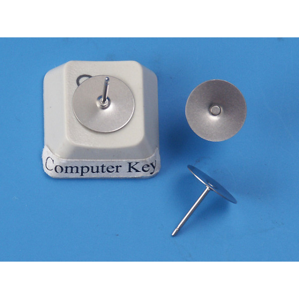 Post, 10mm Flat Pad, Stainless Steel, per pair