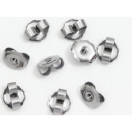 Scroll back for studs, round, 316 Stainless steel, pair