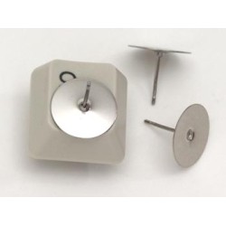 Post, 12mm Flat Pad, 304 Stainless Steel, per pair