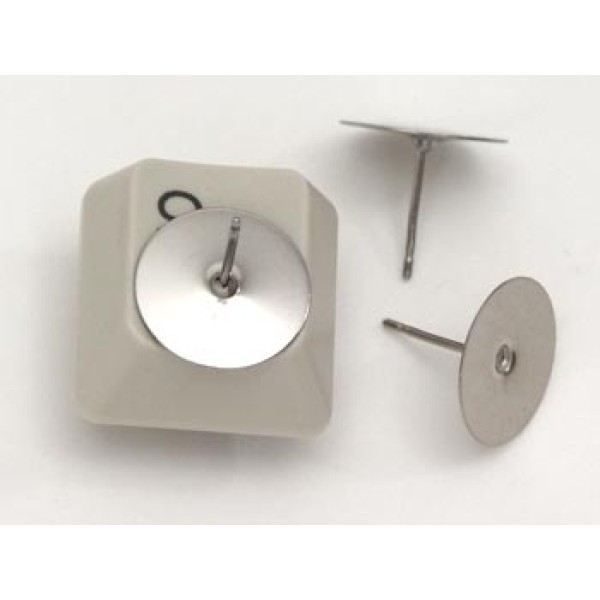 Post, 12mm Flat Pad, 304 Stainless Steel, per pair