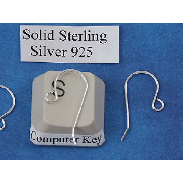 Sterling Silver French Hook Ear Wire, small, 11x19x0.74mm, per pair