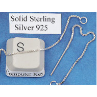 Sterling Silver Ear Threads, 80mm, pair