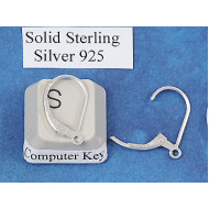 Sterling silver Leverback Ear Wire, per pair