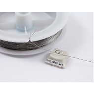 Thin Tiger Tail, Silver Gray, 0.38mm,  50 metre roll