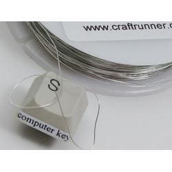 Craft Wire: Silver coloured Copper Wire 30M roll, 0.2mm strand