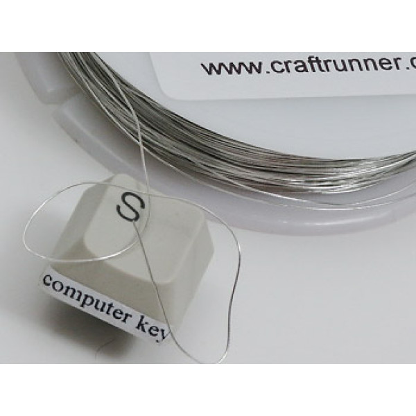 Craft Wire: Silver coloured Copper Wire 30M roll, 0.2mm strand