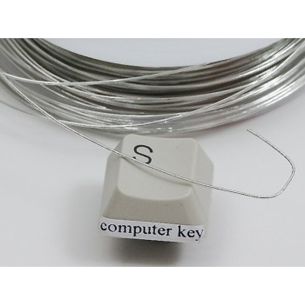 Craft Wire: Silver coloured Copper Wire, 0.5mm strand