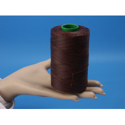 Waxed Polyester Cord, woven, Black Coffee, per roll