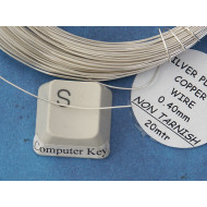 Premium Craft Wire: Silver plated Copper wire 0.4mm x 20m NON TARNISH
