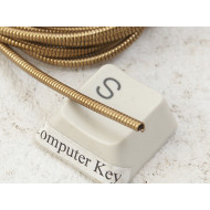 Perl Wire: Spiral wound vintage brass colour, 1.9mm x 1 metre