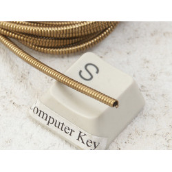 Perl Wire: Spiral wound vintage brass colour, 1.9mm x 1 metre