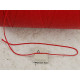 Waxed Polyester Cord, lightly waxed, 1.0mm, Red, by 5 metres