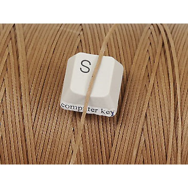 Waxed Plaited 3 strand Polyester Cord, by the metre, MEDIUM 2.5x1.1mm, Drab