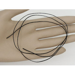 Waxed Polyester Cord, Black, 1.6/1.8mm, cut 750mm length