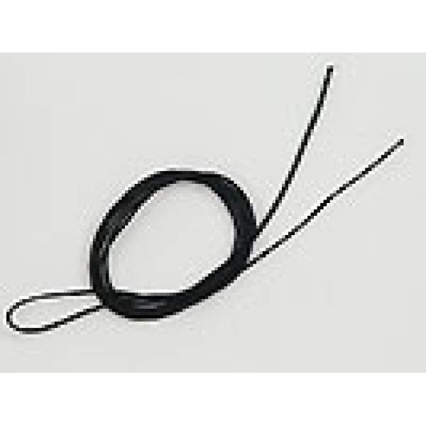 Waxed Polyester Cord, woven,  0.8/1.0mm, Black, cut, 750mm length