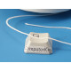 Waxed Polyester Cord, woven, White, per 5 metre