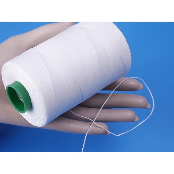 Waxed Polyester Cord, woven, White, per roll