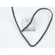 Waxed Plaited 3 strand Polyester Cord, by the metre, FINE 2.0x1.0mm, Black