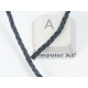 Waxed Plaited 3 strand Polyester Cord, by the metre, FINE 2.0x1.0mm, Black