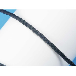 Waxed Plaited 3 strand Polyester Cord, by the metre, MEDIUM 2.5x1.1mm, Black