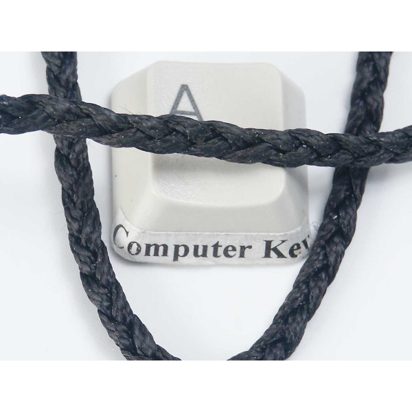 Waxed Plaited 3 strand Polyester Cord, by the metre, EXTRA-THICK 3.2x2.0mm, Black