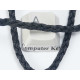 Waxed Plaited 3 strand Polyester Cord, by the metre, EXTRA-THICK 3.2x2.0mm, Black