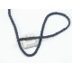 Waxed Plaited 3 strand Polyester Cord, by the metre, EXTRA-THICK 3.2x2.0mm, Black