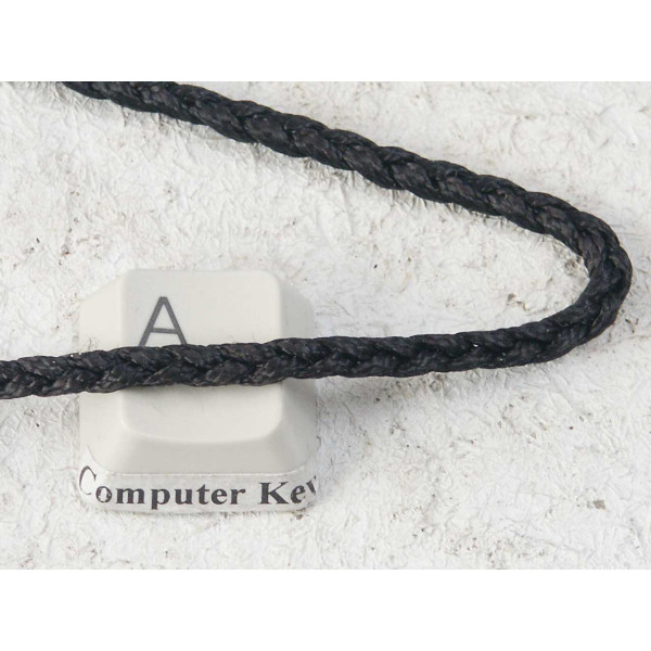 Waxed Plaited 3 strand Polyester Cord, by the metre, EXTRA-THICK 3.2x2.0mm, Black