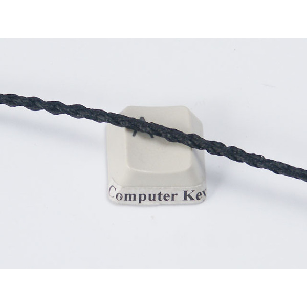 Waxed Plaited 4 strand Polyester Cord, by the metre, 2.0mm, Black